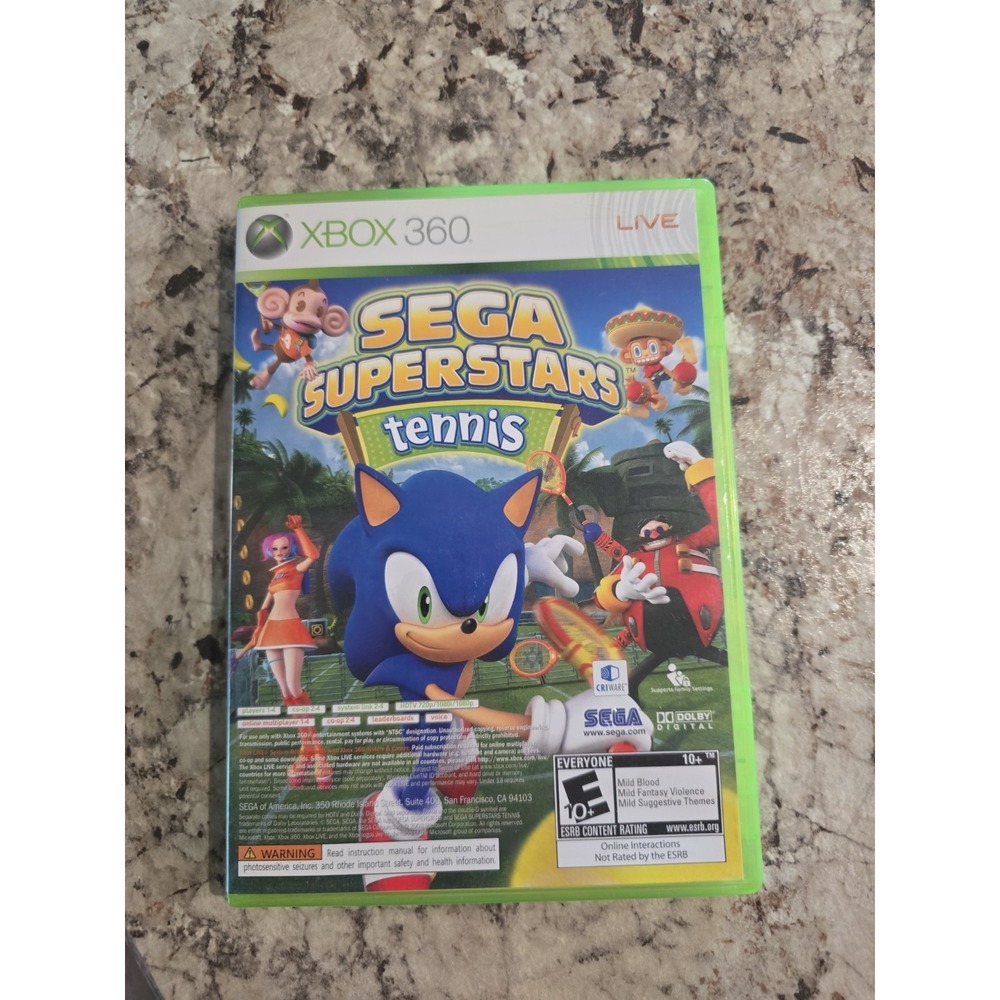 Sega Superstars‎ Tennis & Xbox Live Arcade - Xbox 360 - Complete in Box CIB